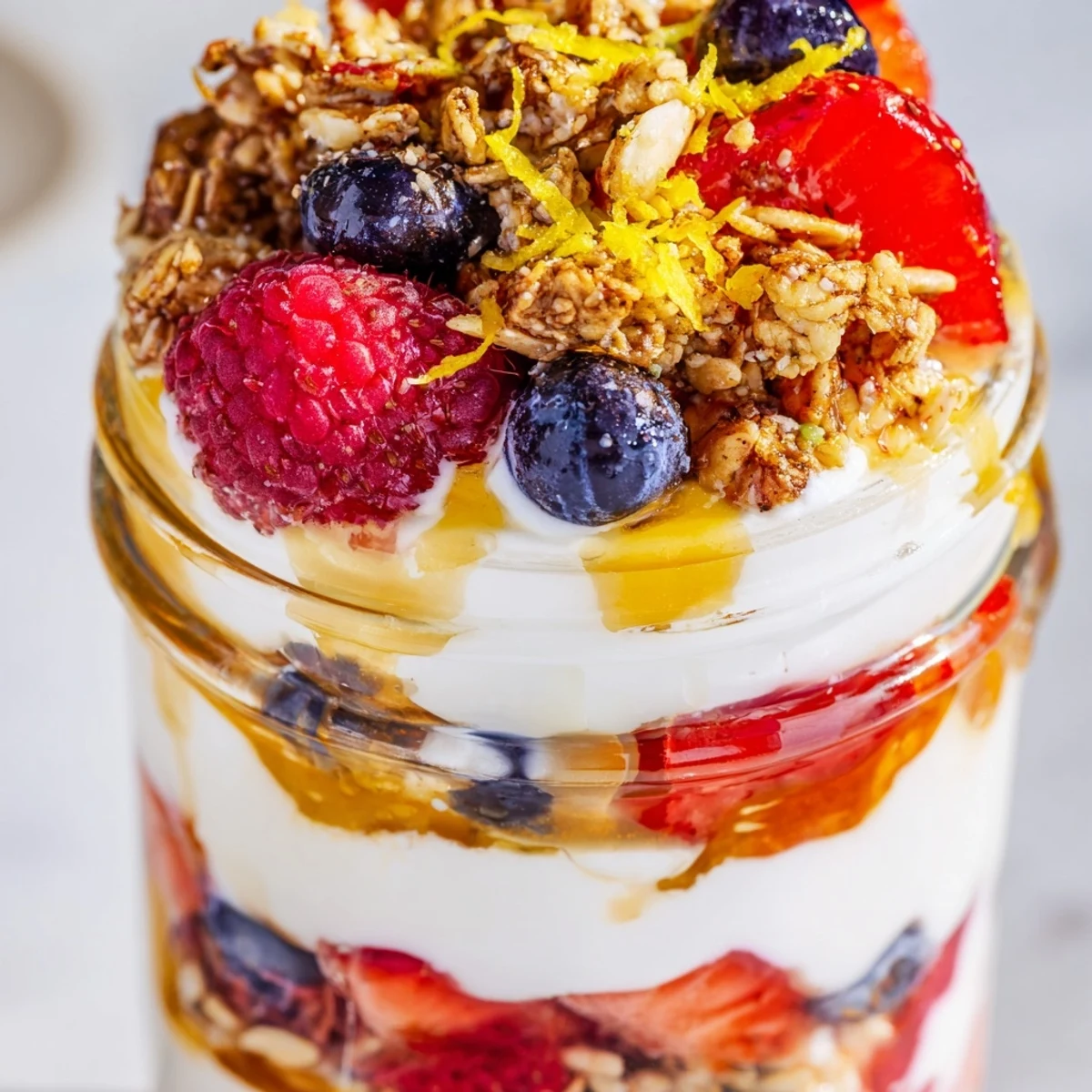 Greek Yogurt Parfait Layers