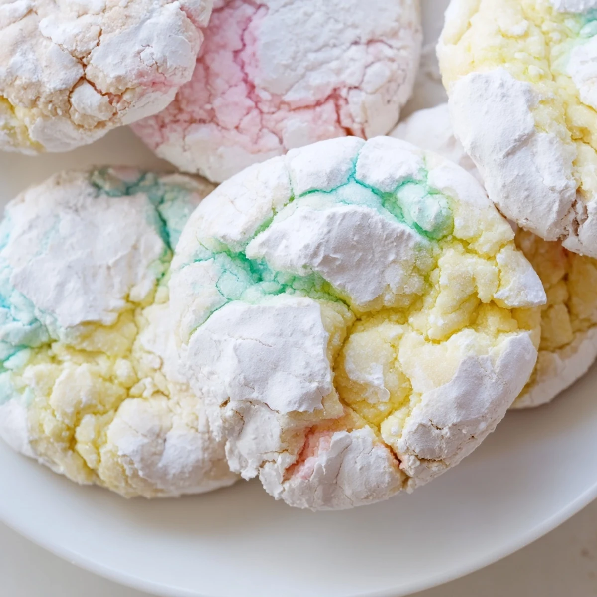 Pastel Crinkle Cookies