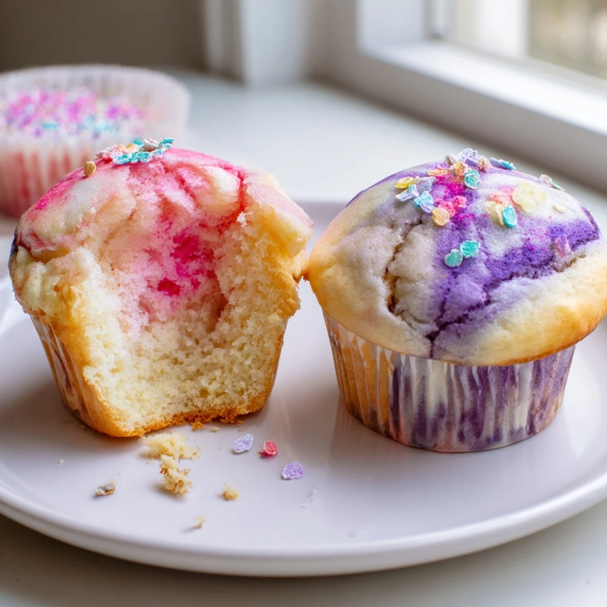 Steamed Blooming Cupcakes with petals splitting open on a rustic cooling rack