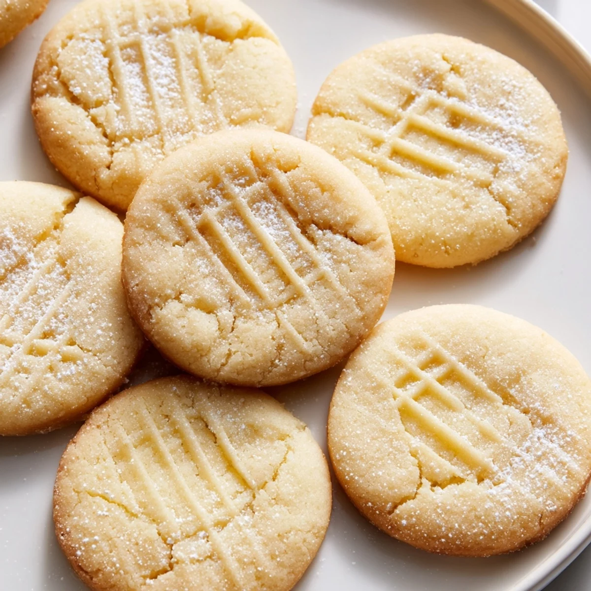Tender Grandma's Secret Butter Cookies with golden edges arranged on parchment paper
