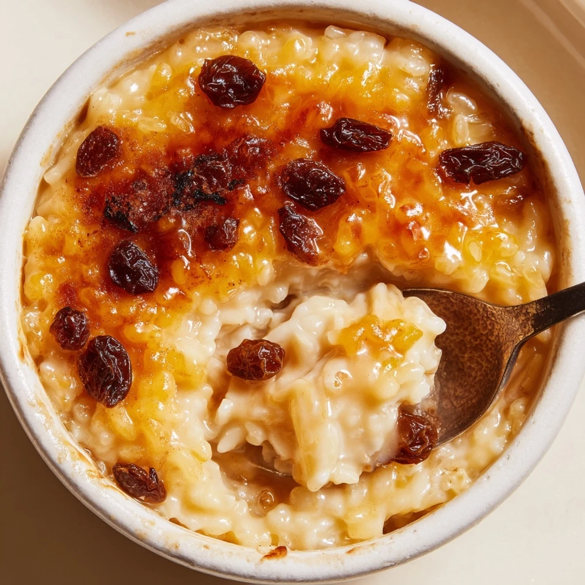 Warm, creamy Delicious Condensed Milk Baked Rice Pudding Recipe To Try, cinnamon-topped
