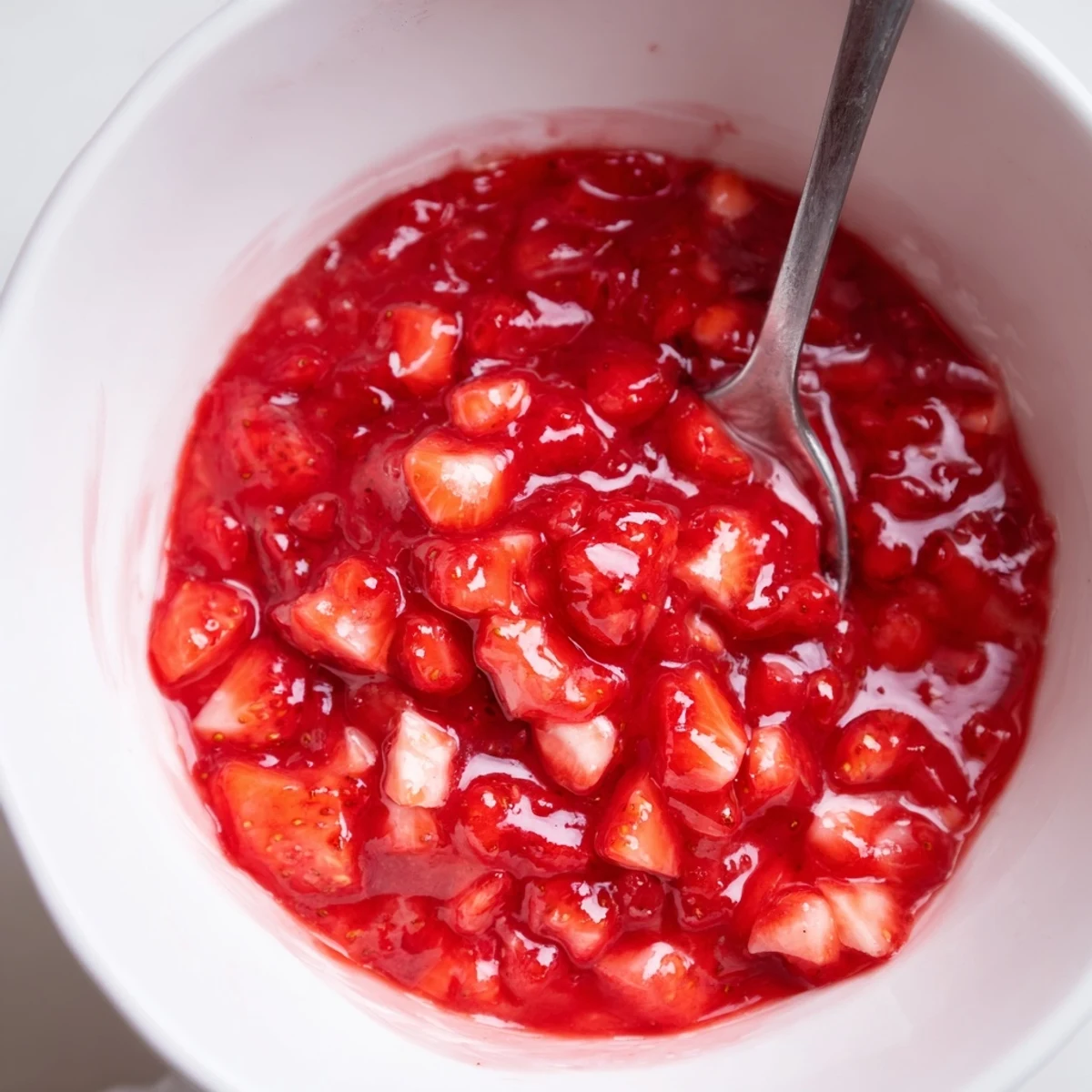 Strawberry Cake Filling Recipe chilled and thick, perfect for cupcakes or pastries.