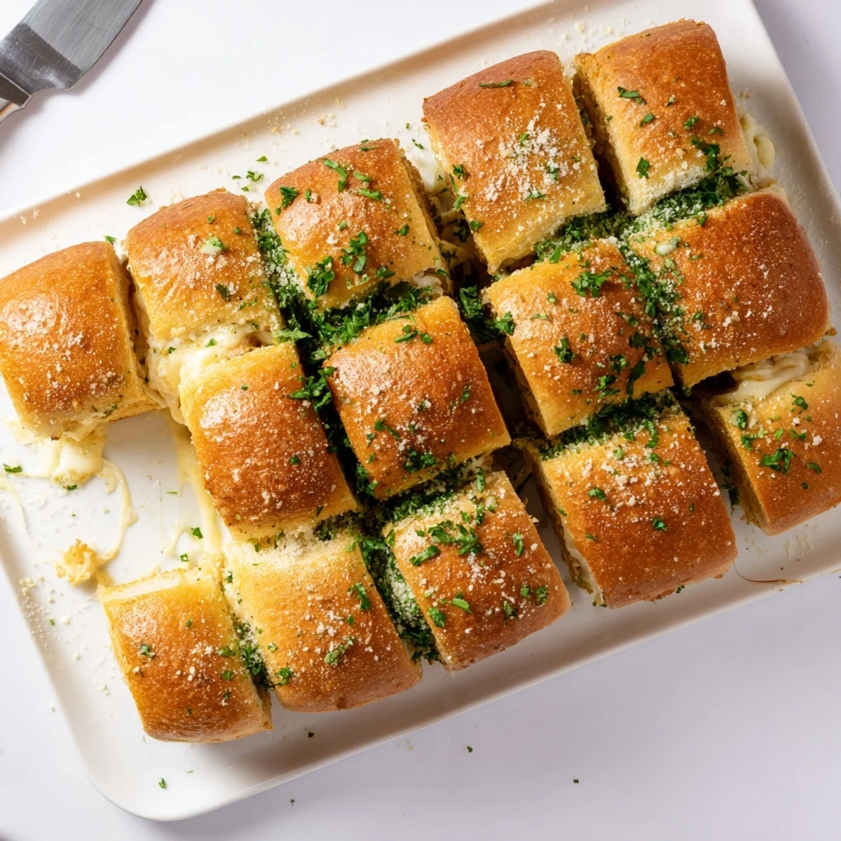 Party ready mini grilled cheese sandwiches featuring toasted Hawaiian rolls and bubbling hot cheese filling