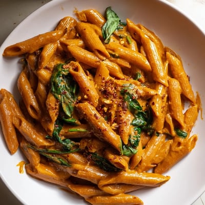 Creamy Sun Dried Tomato Vegan Pasta