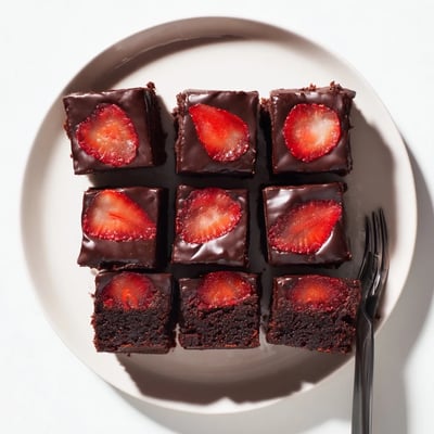 Chocolate Covered Strawberry Brownies