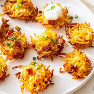 Cheesy Loaded Hashbrown Bites